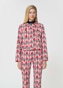 Veste Vina rose pâle imprimé rétro Blush TARA JARMON