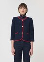 Veste Vœux bleu nuit en tweed Nuit TARA JARMON