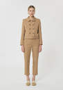 Veste Virginia beige en garbardine de coton Miel TARA JARMON
