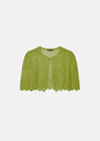 Veste Valentinie verte en mohair léger Pomme TARA JARMON