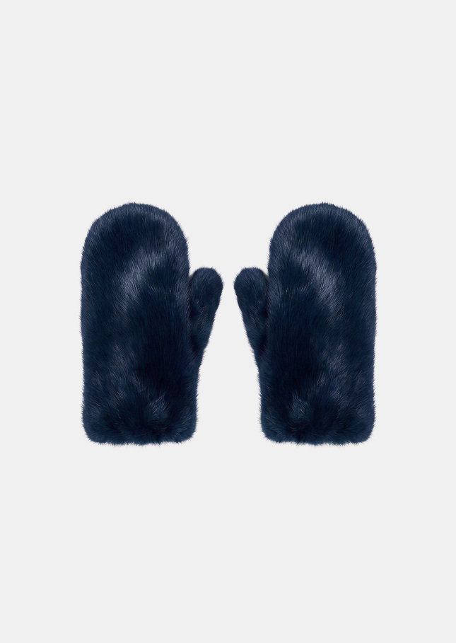 Gants Ambre bleu nuit fourrées Nuit TARA JARMON