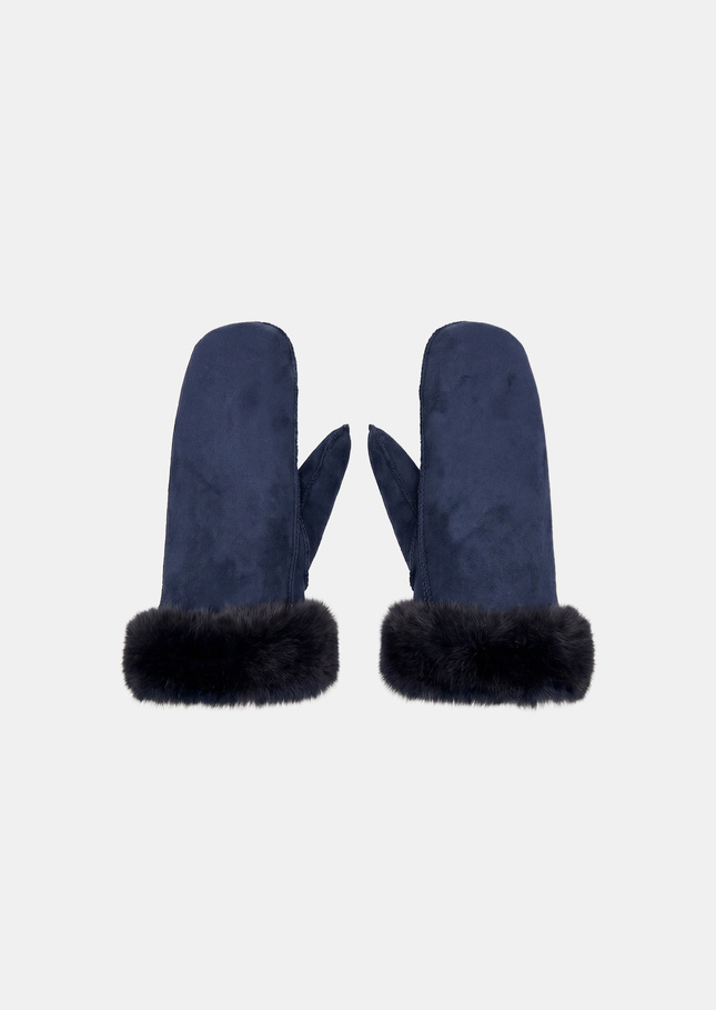 Gants Ambre bleu nuit fourrées Nuit TARA JARMON