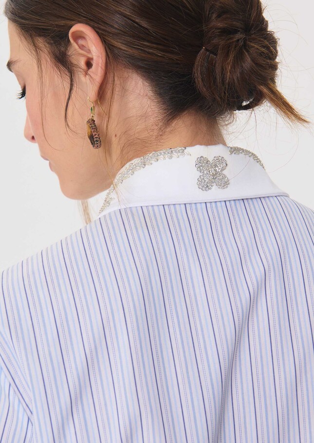 Chemise Carmen blanc à rayures Blanc TARA JARMON
