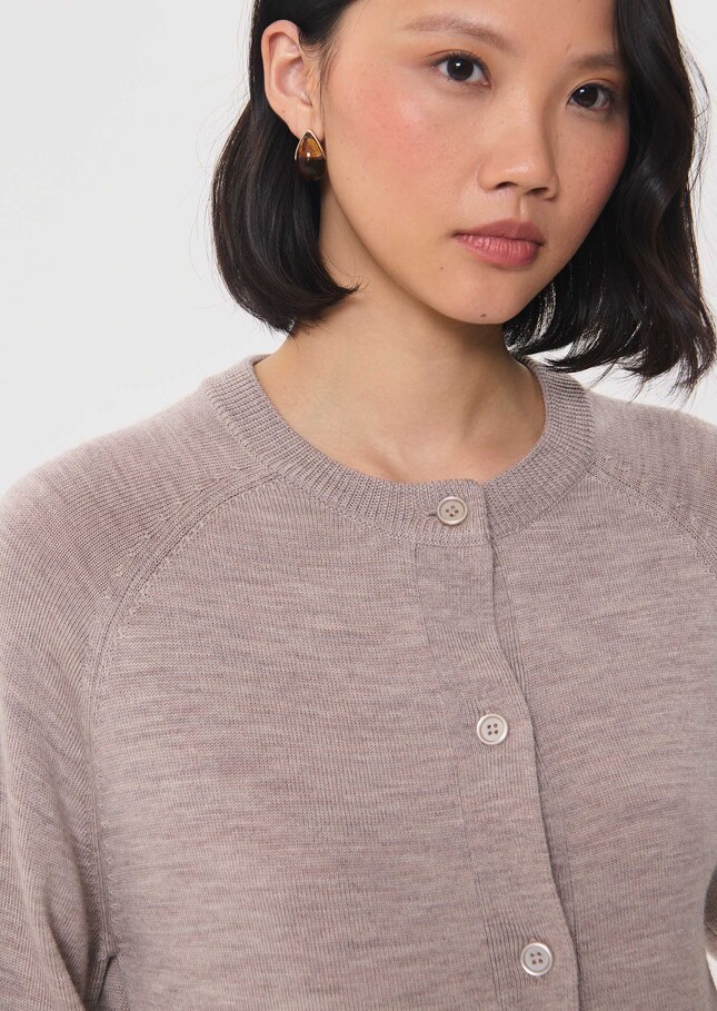 Gilet Giulia noisette col rond Noisette TARA JARMON
