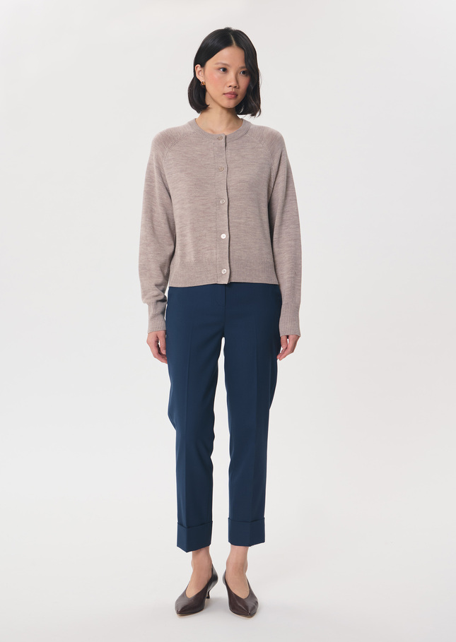 Gilet Giulia noisette col rond Noisette TARA JARMON