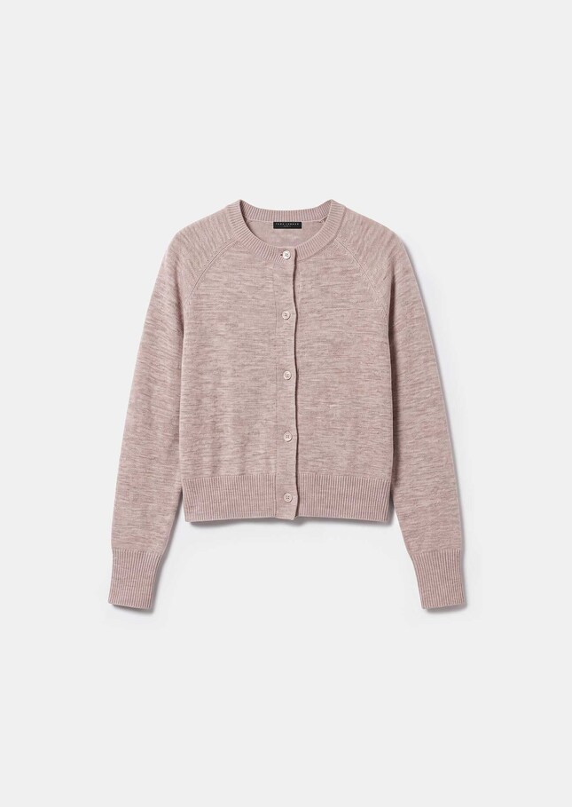 Gilet Giulia noisette col rond Noisette TARA JARMON