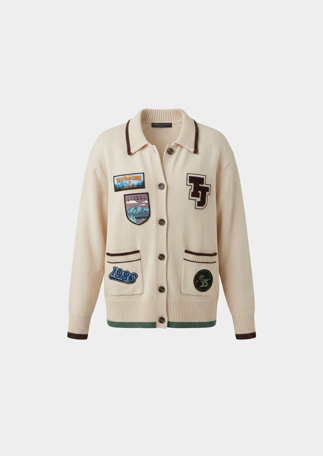 Gilet Giuseppe écru boutonné à poches plaquées Ecru TARA JARMON