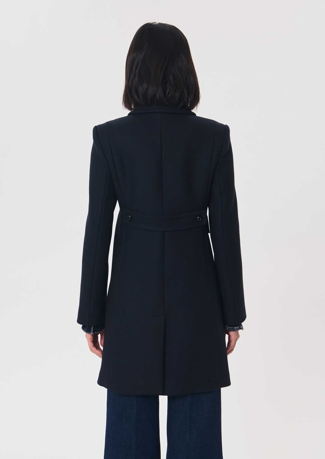 Manteau Martha bleu nuit croisé ceinturé Nuit TARA JARMON