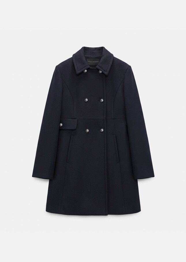 Manteau Martha bleu nuit croisé ceinturé Nuit TARA JARMON