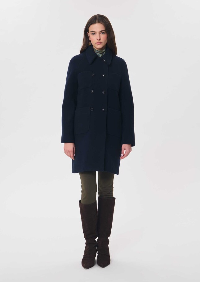 Manteau Maryline bleu nuit croisé Nuit TARA JARMON