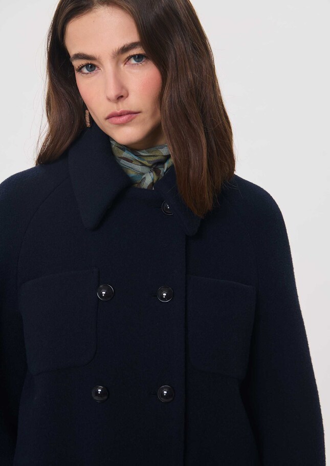 Manteau Maryline bleu nuit croisé Nuit TARA JARMON