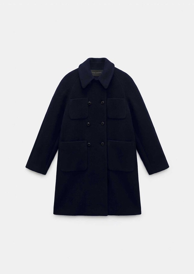 Manteau Maryline bleu nuit croisé Nuit TARA JARMON