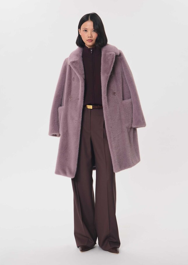 Manteau Maddison violet col rond Violet TARA JARMON