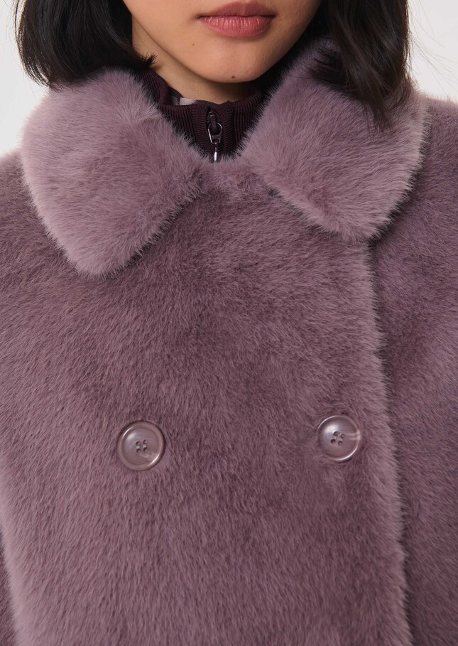 Manteau Maddison violet col rond Violet TARA JARMON