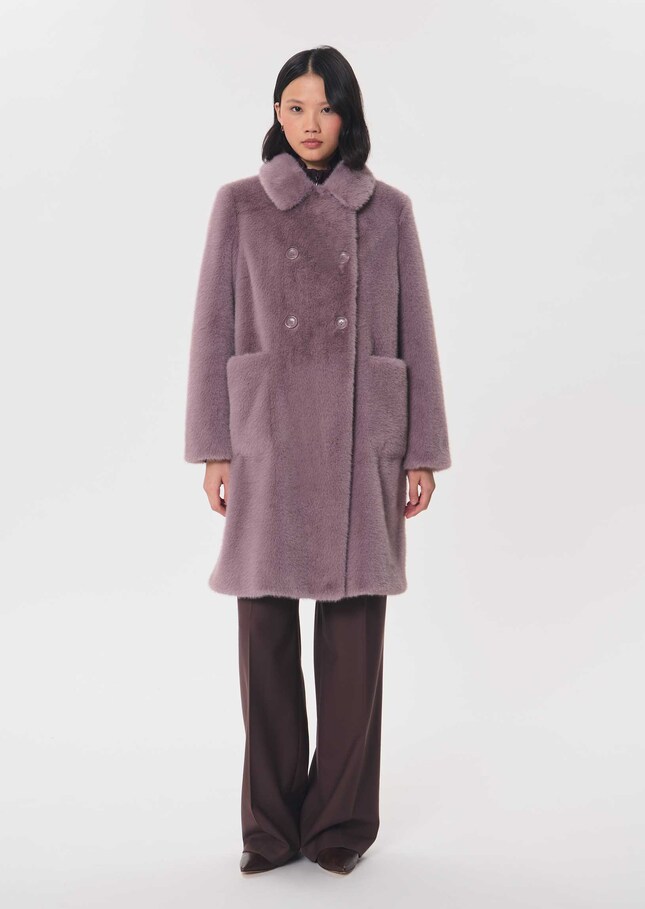 Manteau Maddison violet col rond Violet TARA JARMON