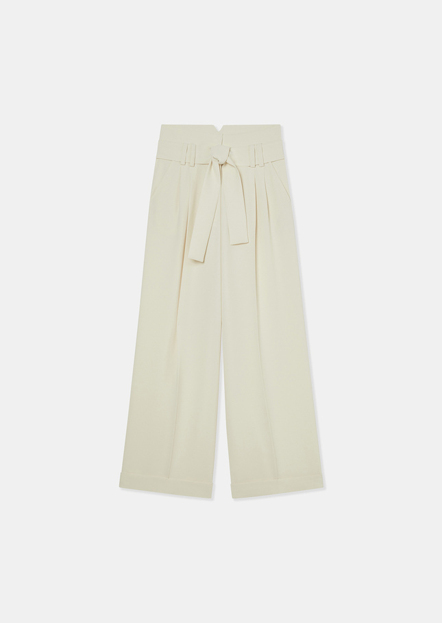 Pantalon Pia écru ceinturé Ecru TARA JARMON