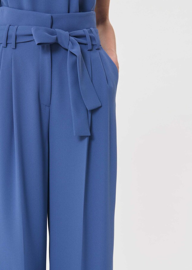 Pantalon Pia bleu denim coupe large Jean TARA JARMON