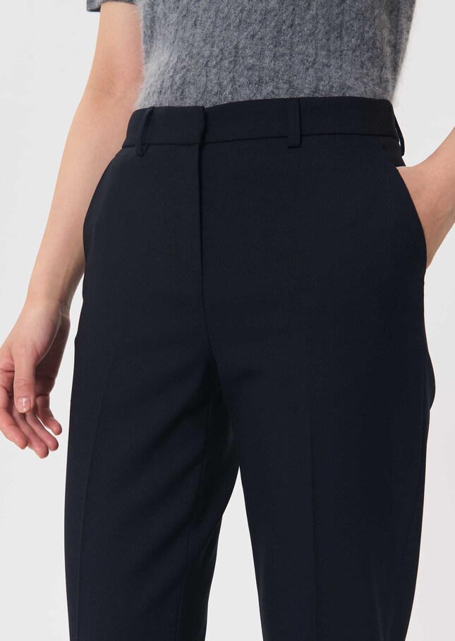 Pantalon Philippa bleu nuit à revers Nuit TARA JARMON