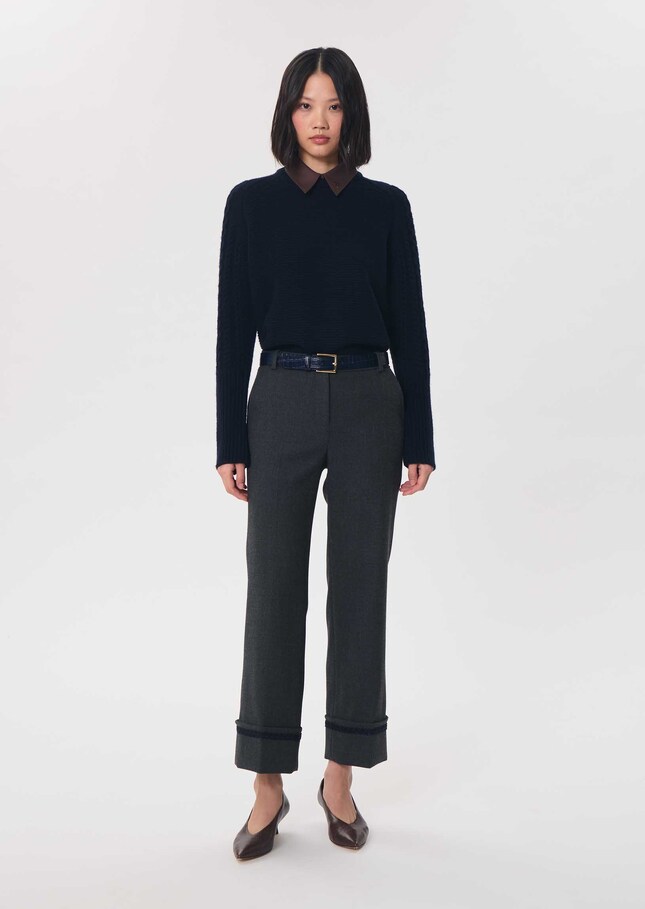 Pantalon Pierre gris à coupe large Gris TARA JARMON
