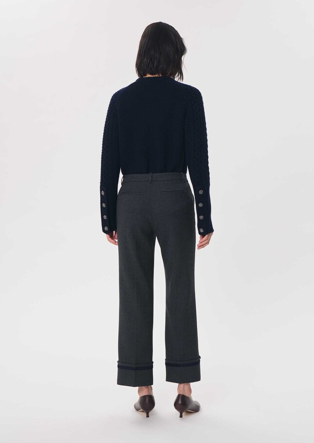 Pantalon Pierre gris à coupe large Gris TARA JARMON