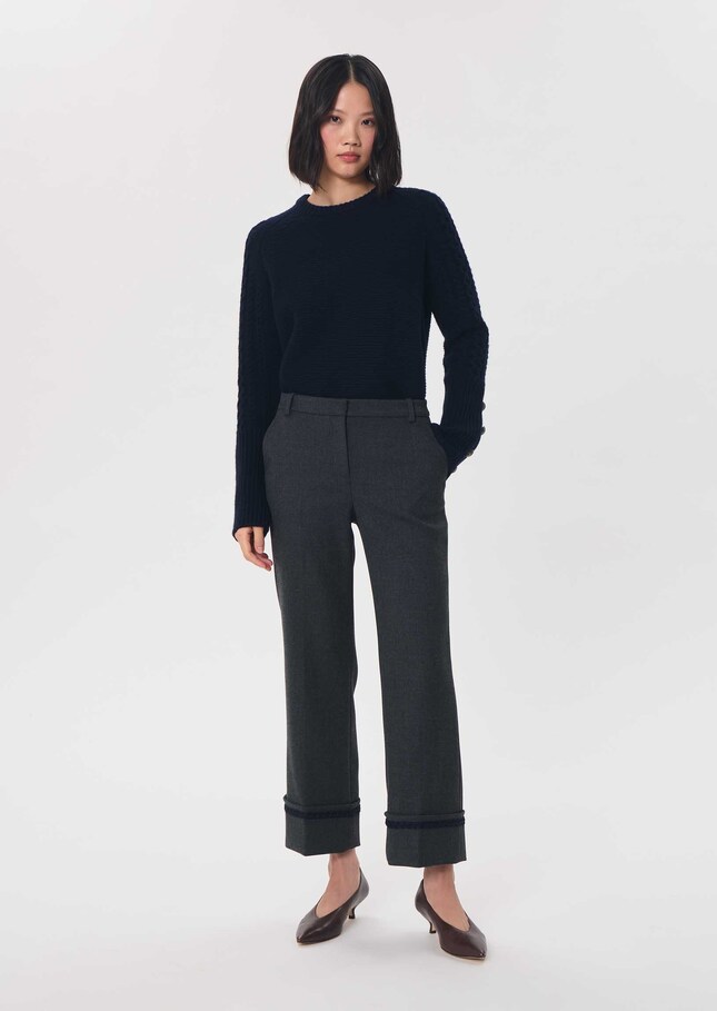 Pantalon Pierre gris à coupe large Gris TARA JARMON
