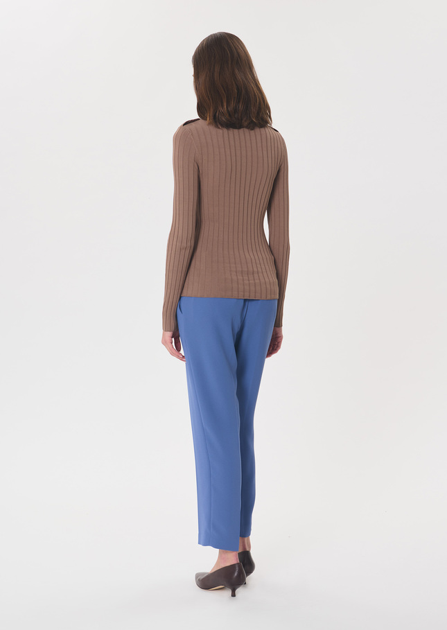 Pull Prisca caramel à poches plaquées Caramel TARA JARMON