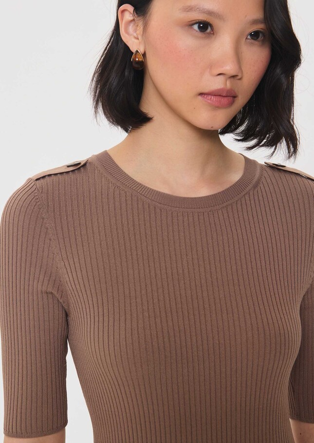 Pull Polly caramel manches courtes Caramel TARA JARMON