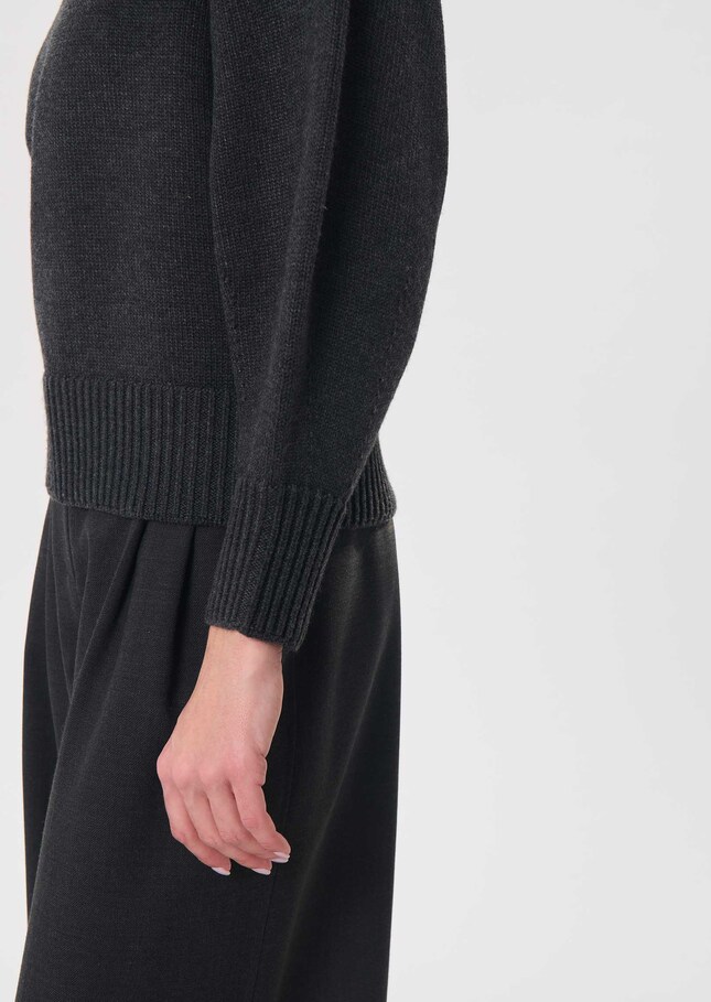 Pull Pollyn gris chiné col rond Gris chine TARA JARMON