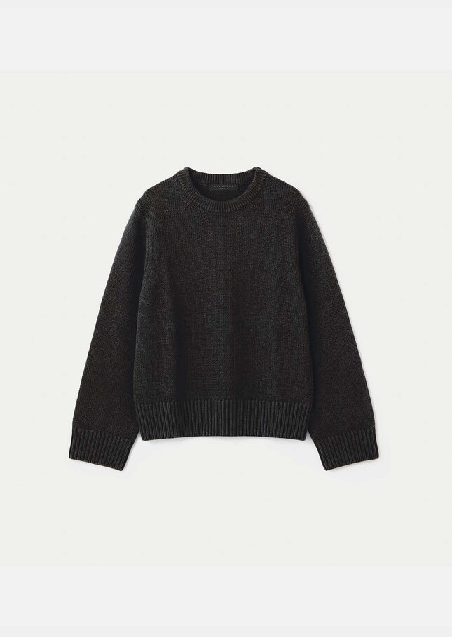Pull Pollyn gris chiné col rond Gris chine TARA JARMON