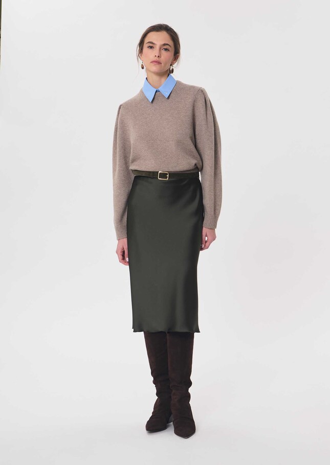 Pull Perry caramel col V Caramel TARA JARMON