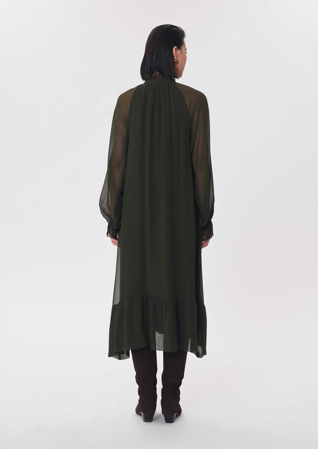 Robe Romana longue kaki fluide Kaki TARA JARMON