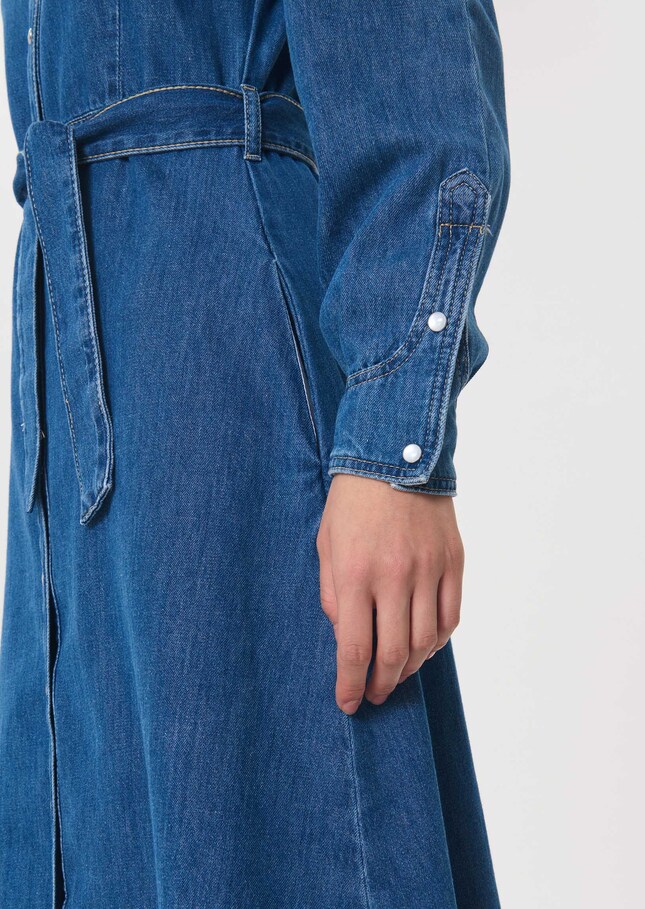 Robe Rodéo long denim boutonné Jean TARA JARMON