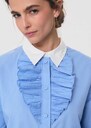 Chemise Clovis bleu à jabot Bleu TARA JARMON