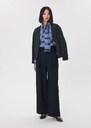 Chemise Christiane bleu nuit à col lavallière Nuit TARA JARMON