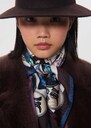 Foulard Erinna soie écru imprimé Ecru TARA JARMON