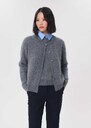 Gilet Ginette gris chiné col rond Caramel, Gris chine TARA JARMON