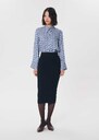 Jupe Maille Jeannette bleu nuit près du corps Kaki, Nuit TARA JARMON
