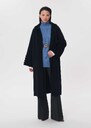 Manteau Matteo bleu nuit col chemise Nuit, Thym TARA JARMON