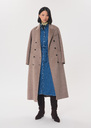 Manteau Montaine long noisette croisé Noir, Noisette TARA JARMON