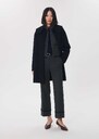 Manteau Marie bleu nuit à col arrondi Nuit, Pourpre TARA JARMON