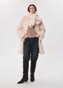 Manteau Marion écru à poignets fourrure Ecru TARA JARMON