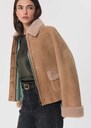 Manteau Marthy caramel à col en fourrure Caramel TARA JARMON