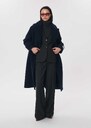 Manteau Maximilien long bleu nuit croisé Nuit TARA JARMON