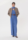 Pantalon Pia bleu denim coupe large Jean, Mûre, Vanille TARA JARMON