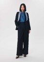 Pantalon Pia bleu nuit ceinturé Nuit TARA JARMON