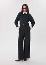Pantalon Pia gris ceinturé Gris, Nuit, Tonka TARA JARMON