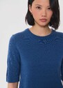 Pull Paoline bleu denim col rond Céladon, Jean, Noisette, Violet TARA JARMON