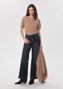 Pull Pamela caramel à manches courtes Caramel, Gris chine TARA JARMON