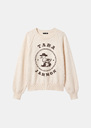 Pull Palmino vanille à écusson brodé Vanille TARA JARMON