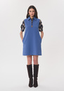 Robe Riffi denim sans manches zippée Jean, Pourpre TARA JARMON